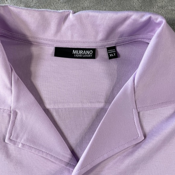Murano Liquid Luxury Shirt Mens XLT Extra Large Tall Purple Preppy Soft Casual - Picture 2 of 11